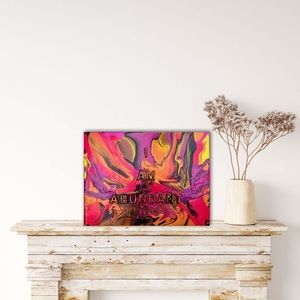 I Am Abundant 3D Bright and Colorful, flowing design, Affirmation small Painting